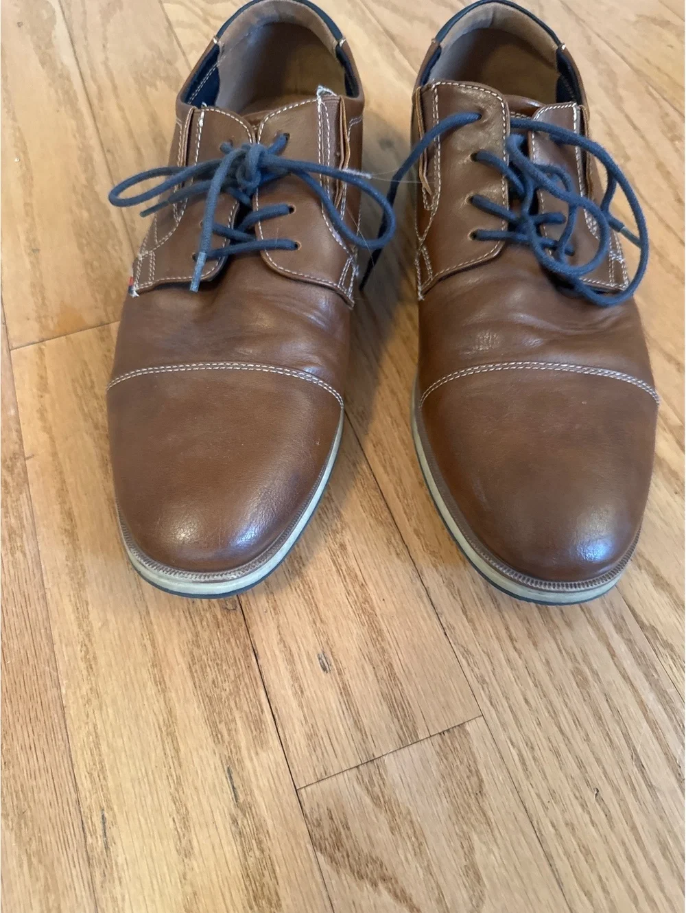 Tommy Hilfiger Men's Brown Leather Oxford Shoes Size 12